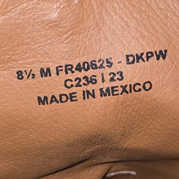 FRYE DARK PEWTER CRINKLE WESTERN SACHA MID PULL ON BOOTS SIZE‎ 8.5 NEW - Picture 12 of 14